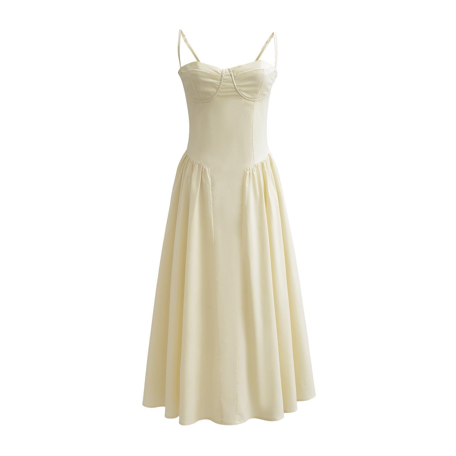 Women's Retro Long Palace Style Dopamine Sling Dress