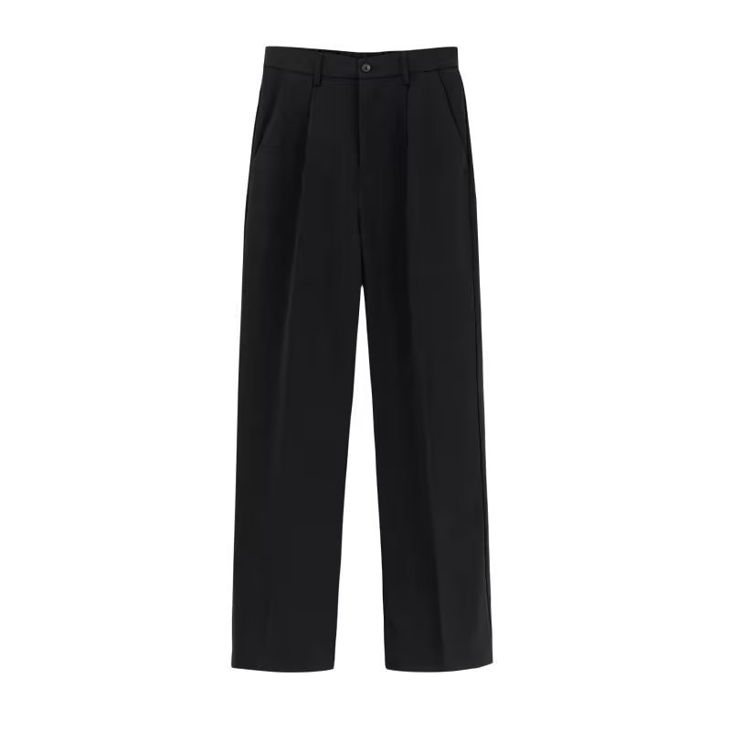 Draping Suit Pants Straight Non-ironing Loose Trousers