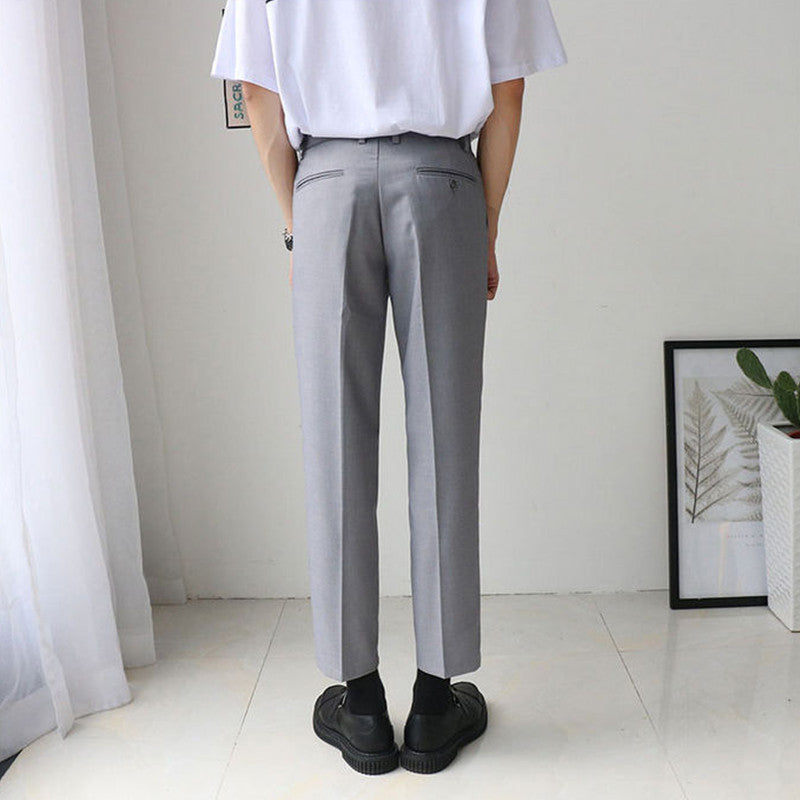 Men's Suit Pants Nine Minutes Loose Suit Straight Pants