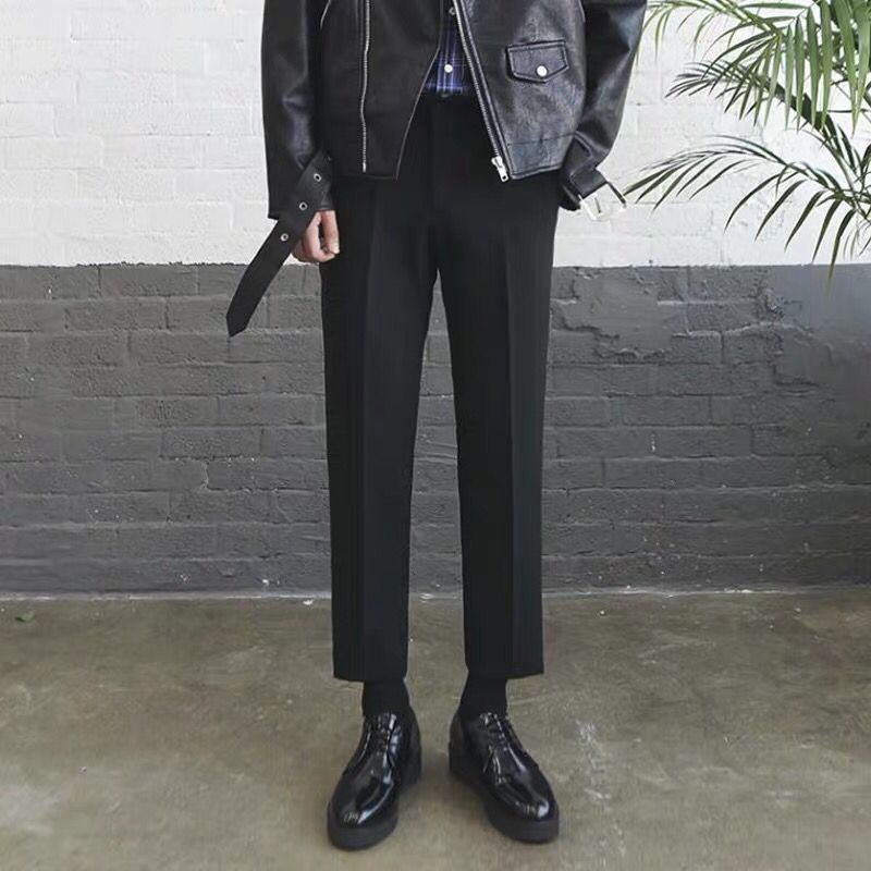 Men's Suit Pants Nine Minutes Loose Suit Straight Pants