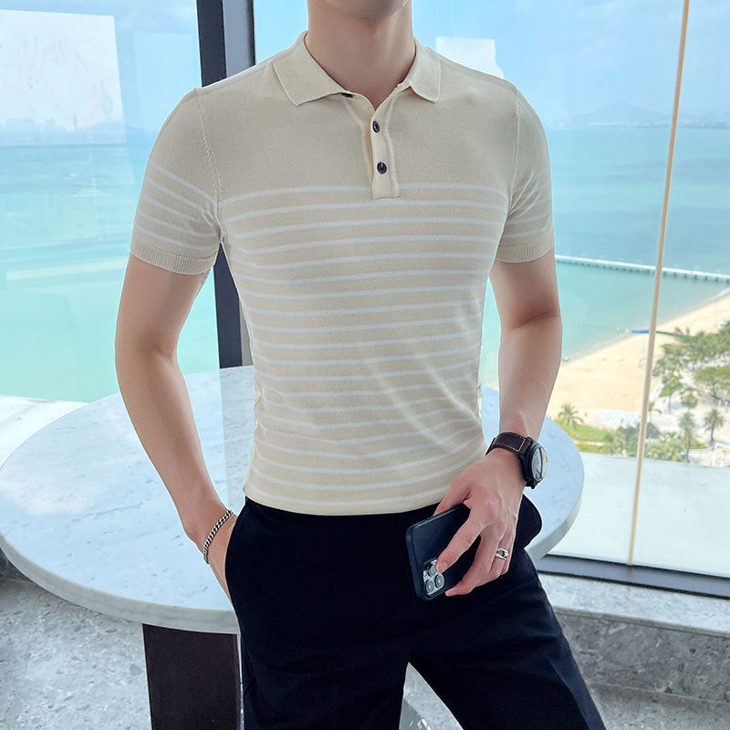 Striped Cotton Casual T-shirt