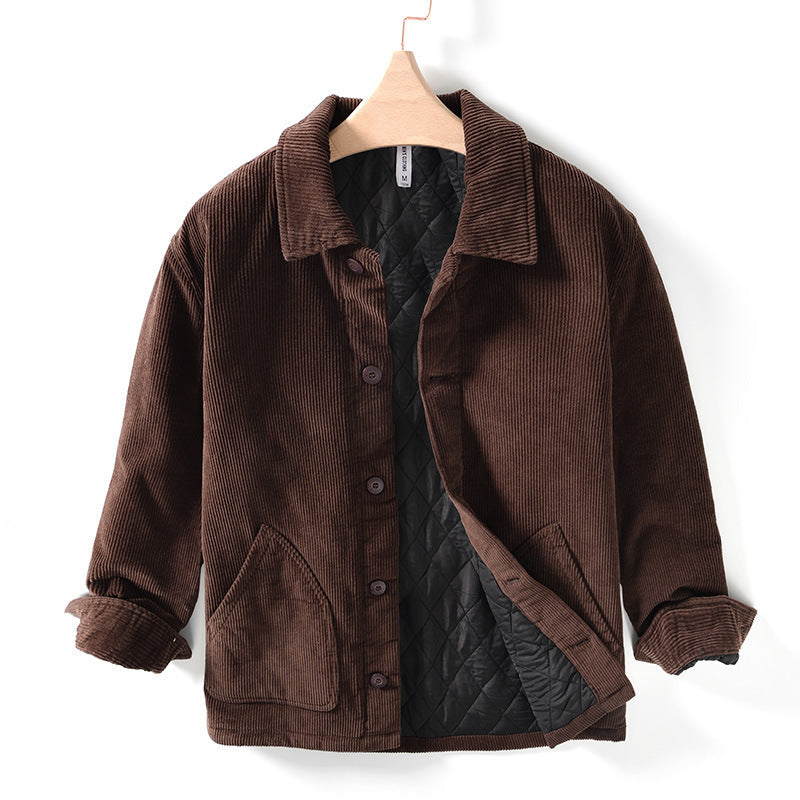 Vintage Corduroy Casual Cotton-padded Men's Jacket