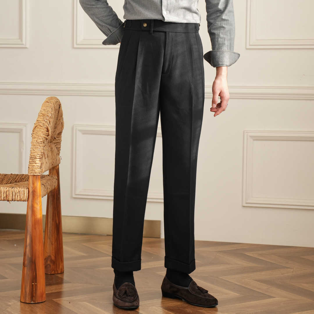 Business Retro All-match Naples Draped Suit Pants