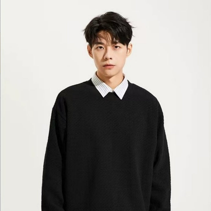 Export Quality English European And American Sizes Jacquard Round Neck Hoodie For Men And Women