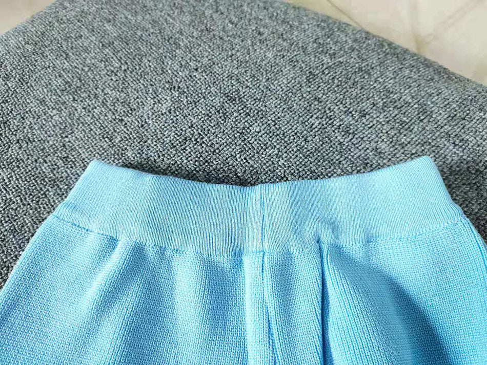 Casual Knitted Two-piece Turtleneck And Wide Leg Pants Women Loose Pullover Sweater Suit