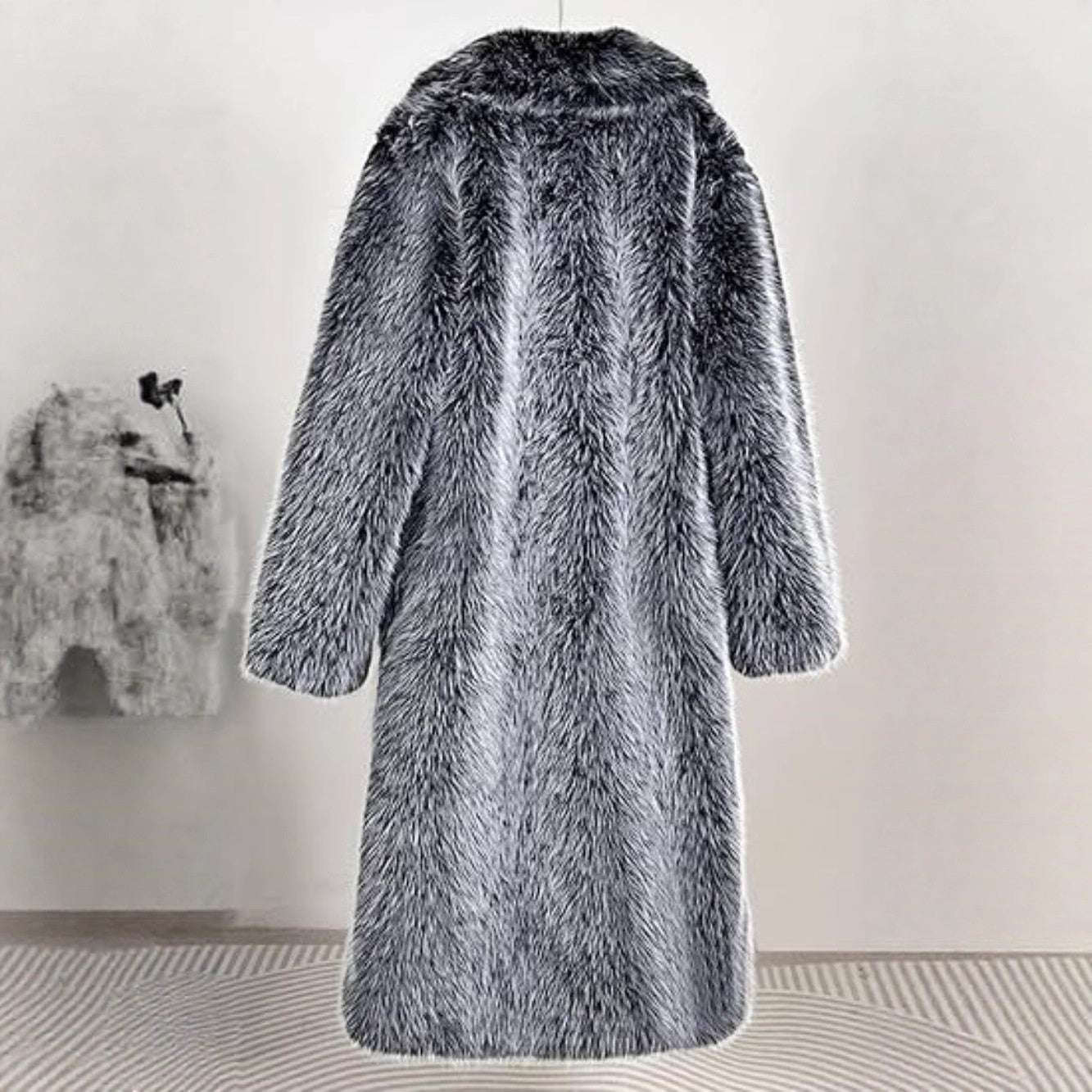Extended Women's Clothing Imitation Fox Fur Warm Winter Coat