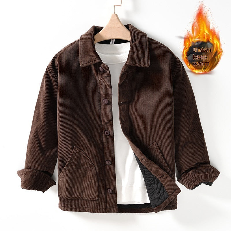 Vintage Corduroy Casual Cotton-padded Men's Jacket