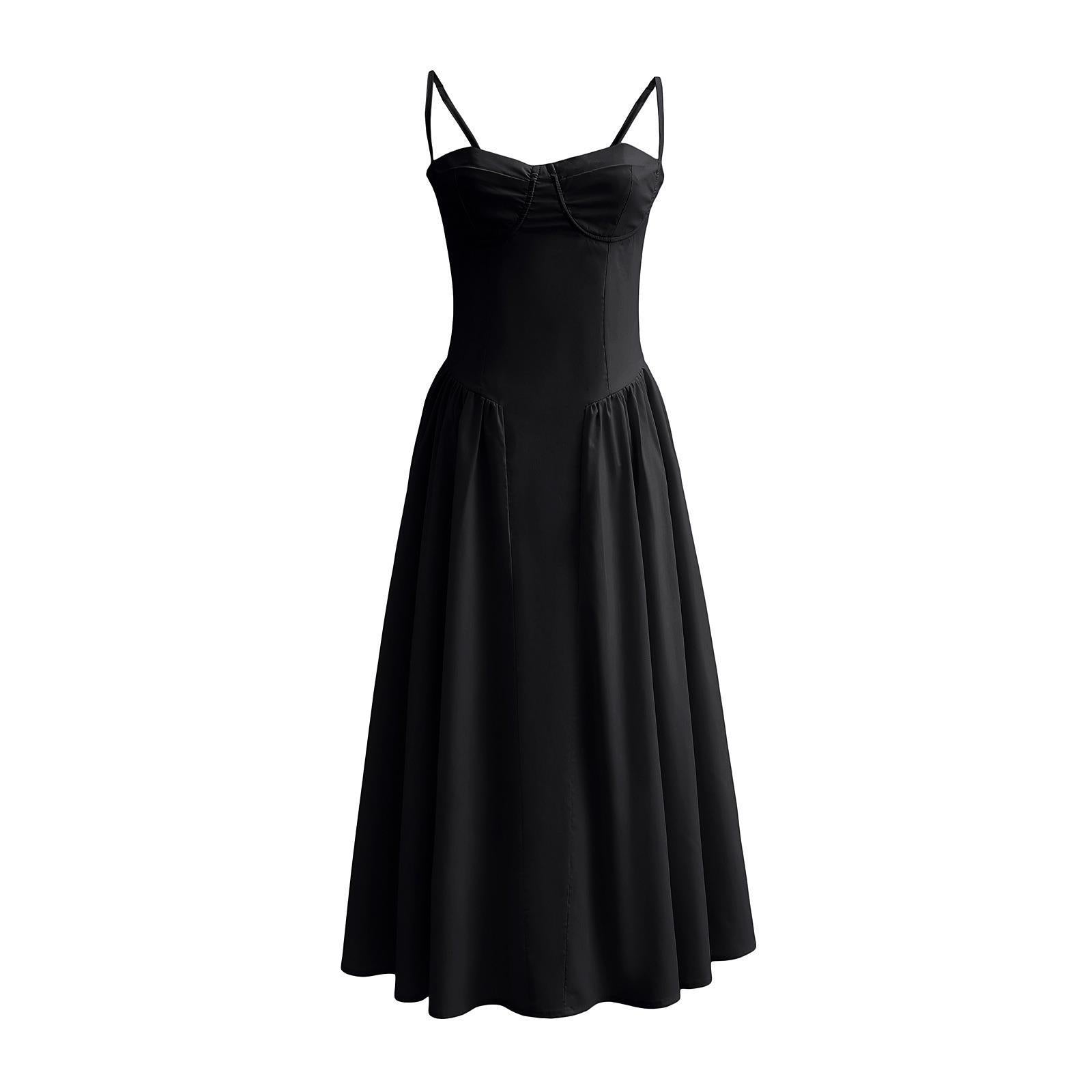 Women's Retro Long Palace Style Dopamine Sling Dress
