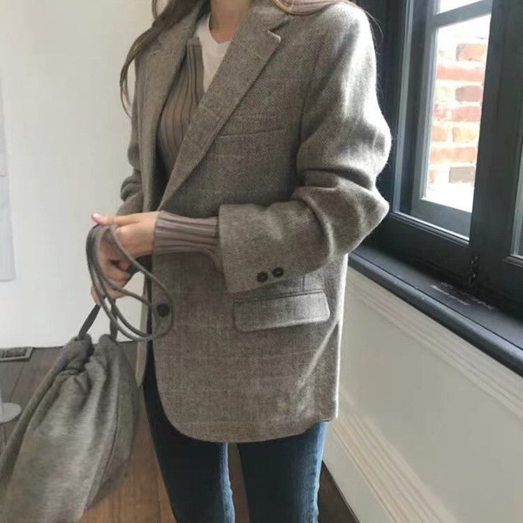 Women Spring Korean Wool Suit