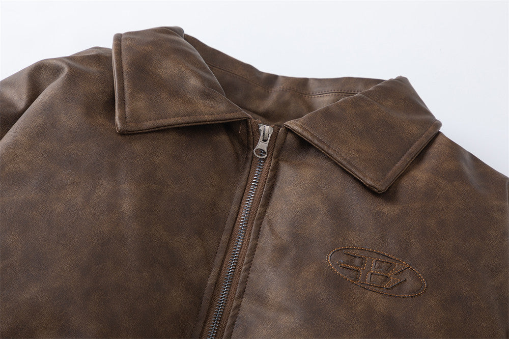 Rock Thickened PU Leather Jacket Men