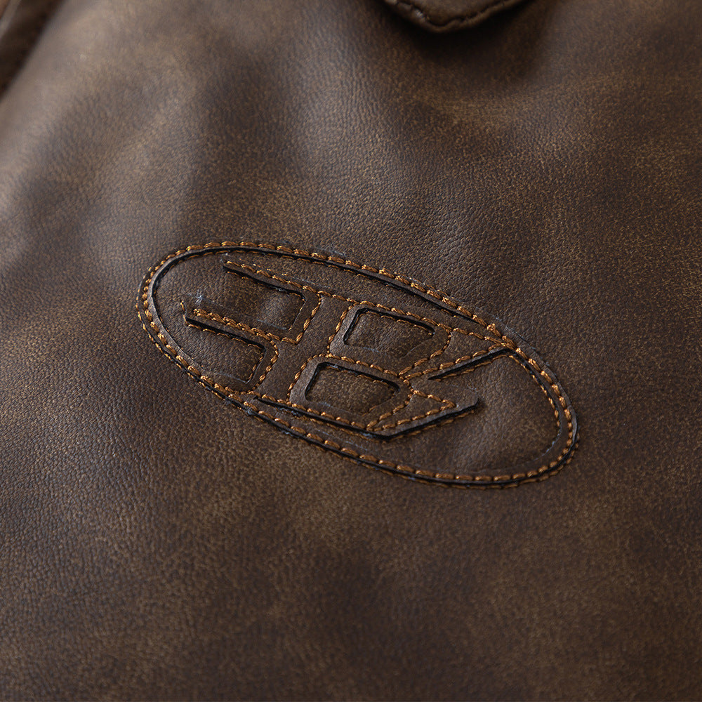 Rock Thickened PU Leather Jacket Men