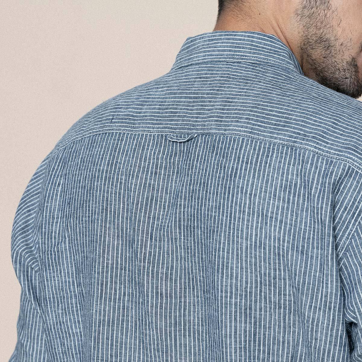 Cotton linen long sleeve shirt