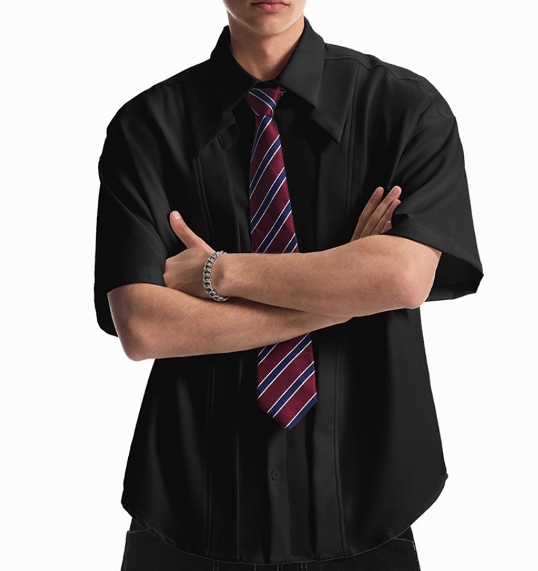 Summer Anti-wrinkle Design White Shirt For Men