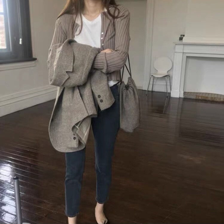Women Spring Korean Wool Suit