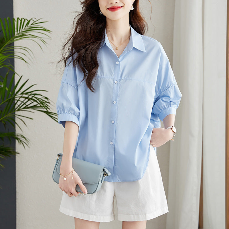 Loose Slim-fit Casual Shirt Pure Cotton Shirt