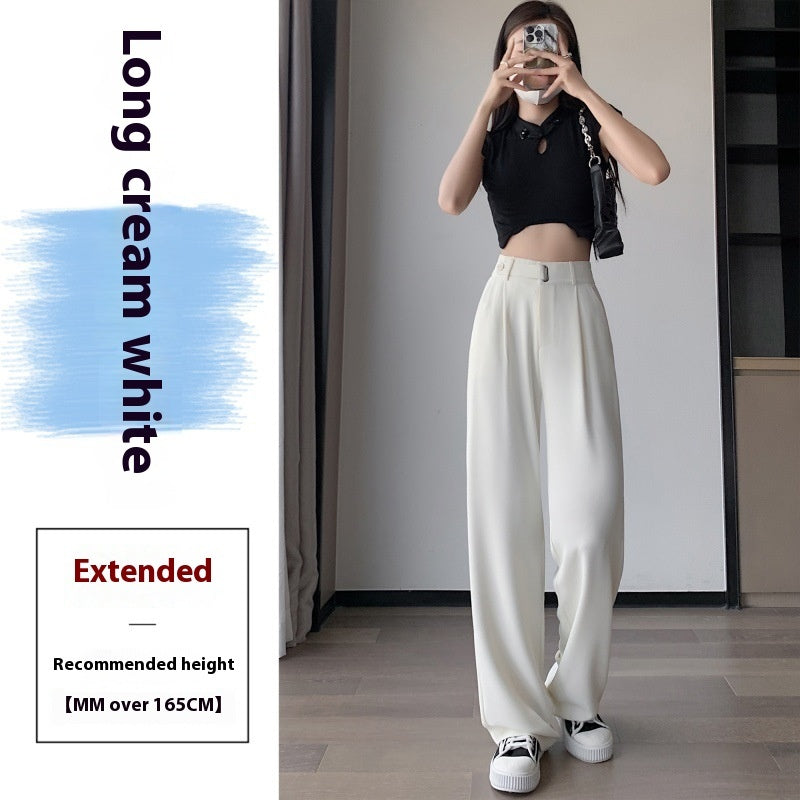 Women's Wide-leg Pants Thin Drooping Straight Casual Mopping Pants