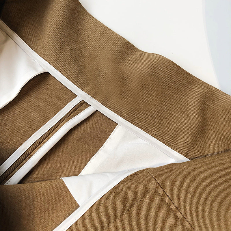 Spring And Autumn Loose Wide Leg Mopping Pants Diagonal Placket Pants