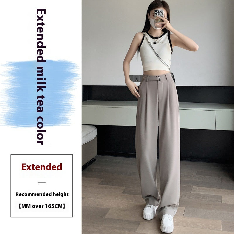 Women's Wide-leg Pants Thin Drooping Straight Casual Mopping Pants