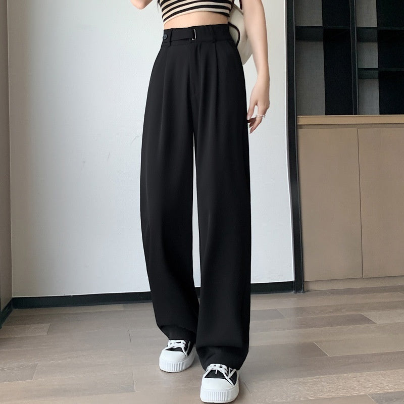 Women's Wide-leg Pants Thin Drooping Straight Casual Mopping Pants