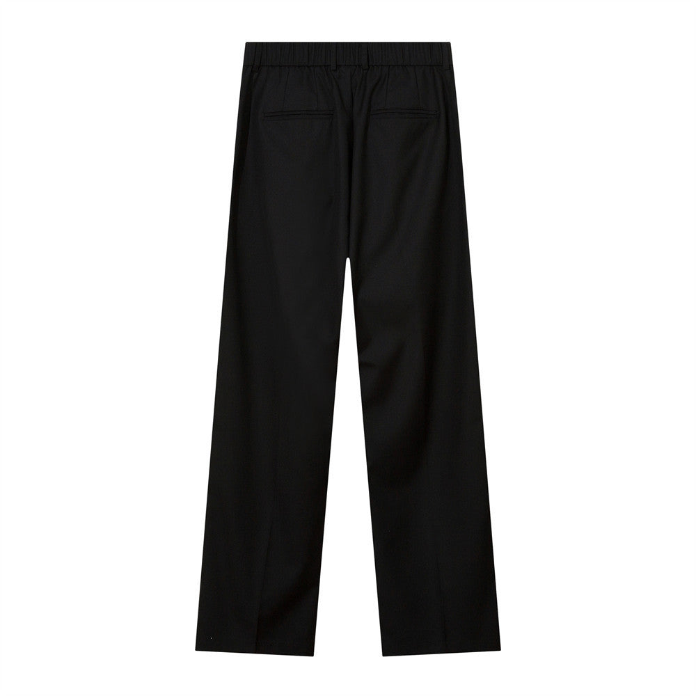 Solid Color Draping Suit Pants For Men