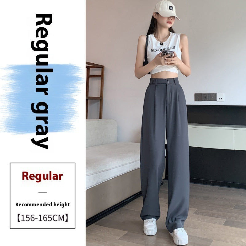 Women's Wide-leg Pants Thin Drooping Straight Casual Mopping Pants