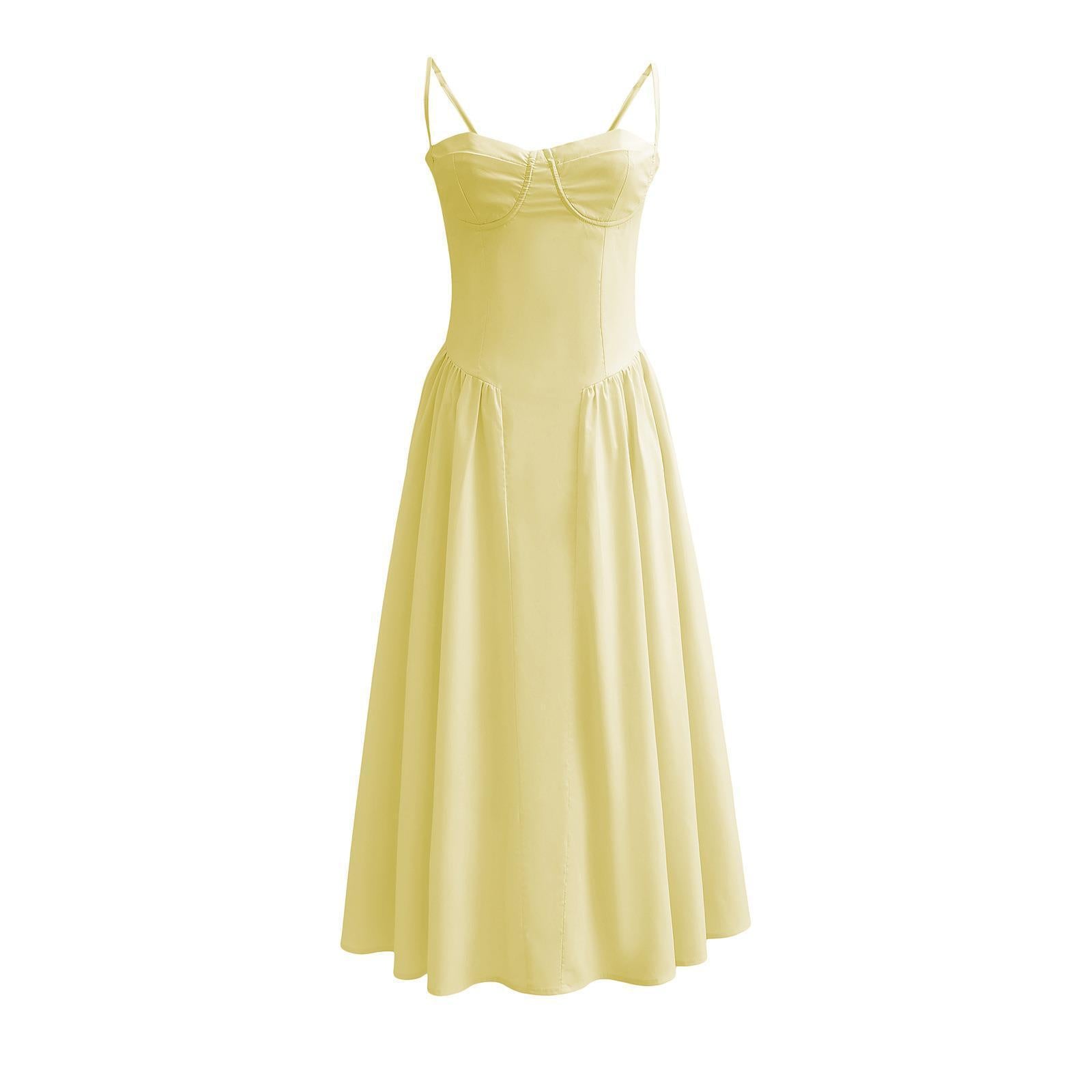 Women's Retro Long Palace Style Dopamine Sling Dress