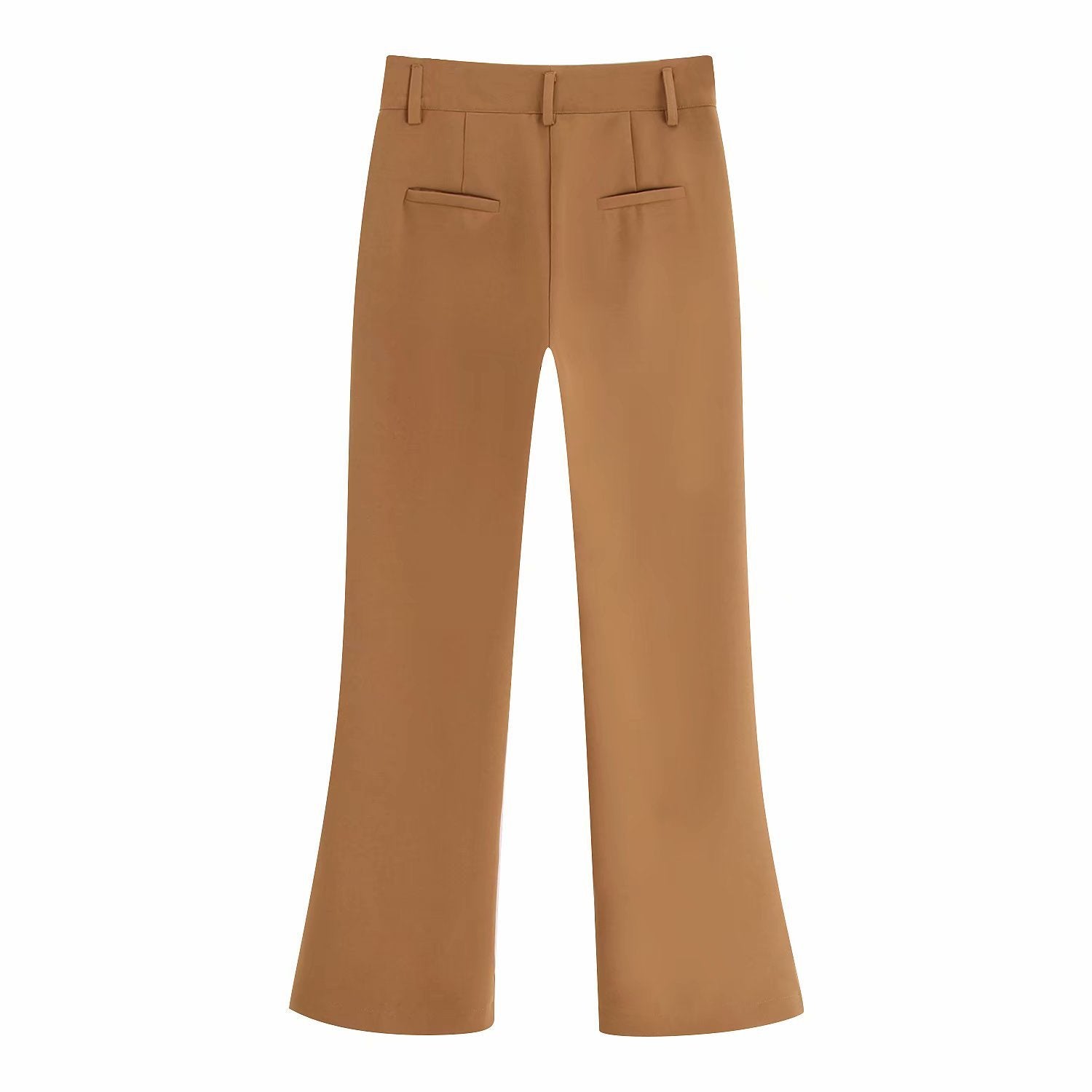 Women's  Slim High-waist Flared Trousers Suit Pants Women