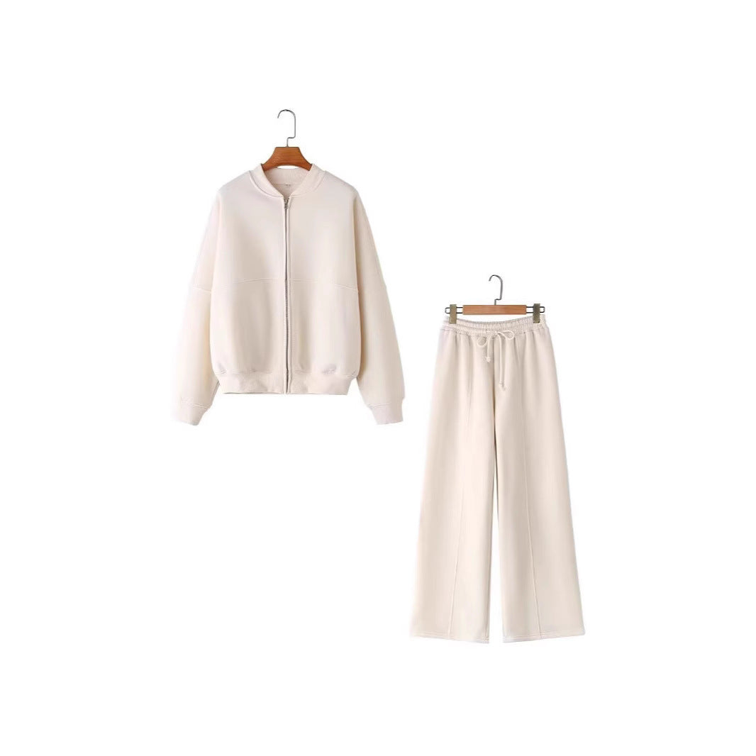 Jacket Coat Sweatshirt Elastic Waist Pants Suit