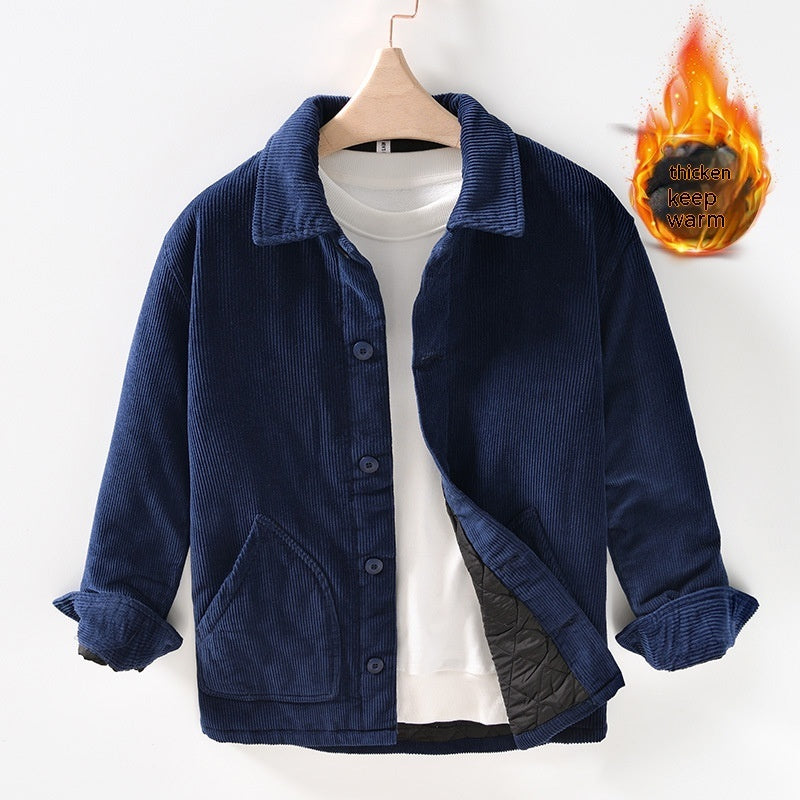 Vintage Corduroy Casual Cotton-padded Men's Jacket