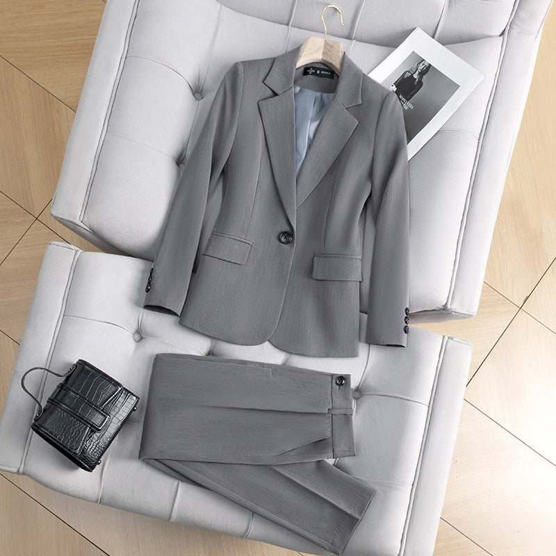 Gray Suit Business Women