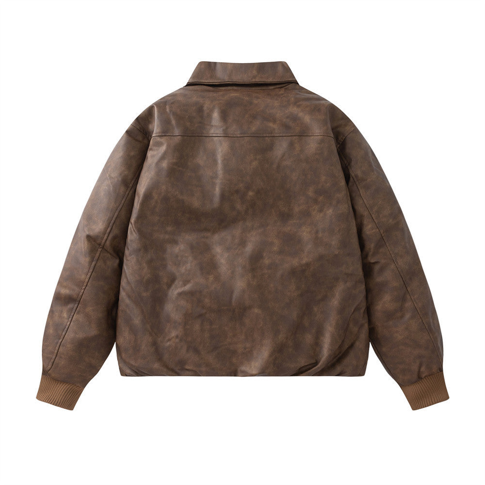 Rock Thickened PU Leather Jacket Men