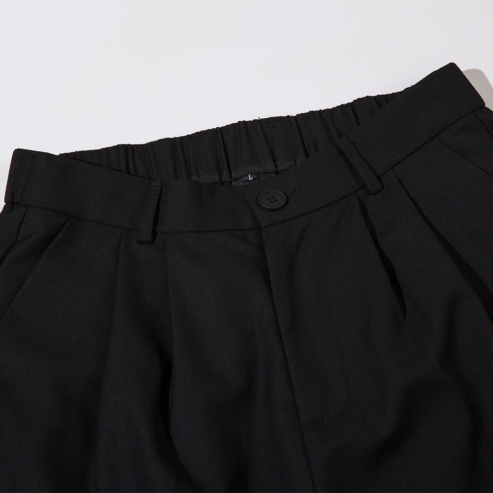 Solid Color Draping Suit Pants For Men