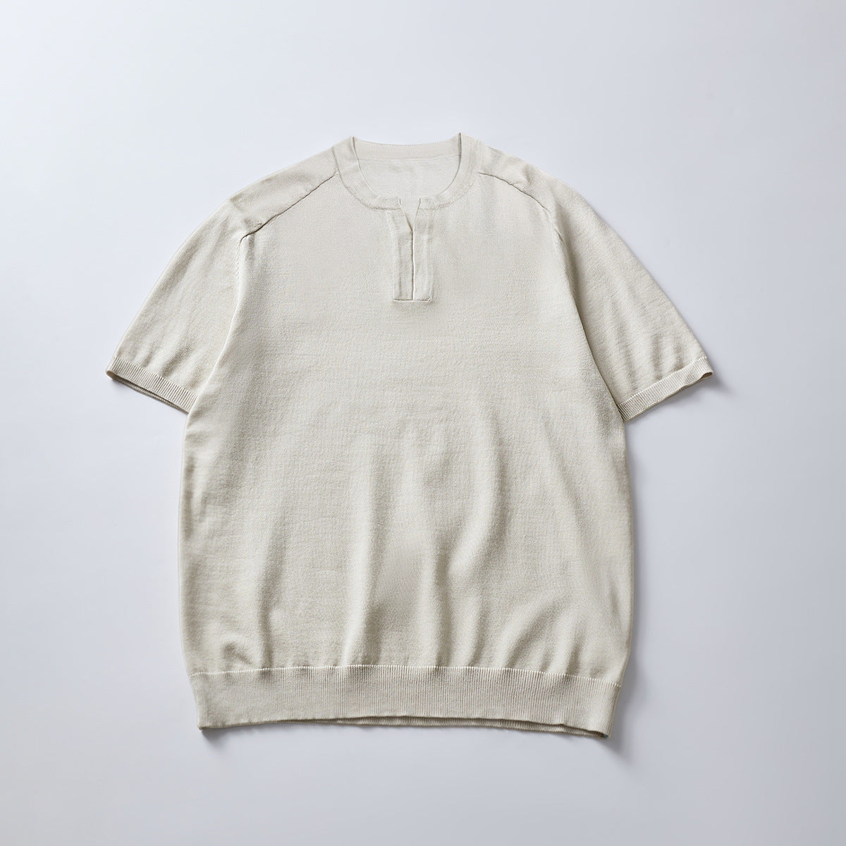 Knitted Short-sleeved Men's Summer Old Money Style Top