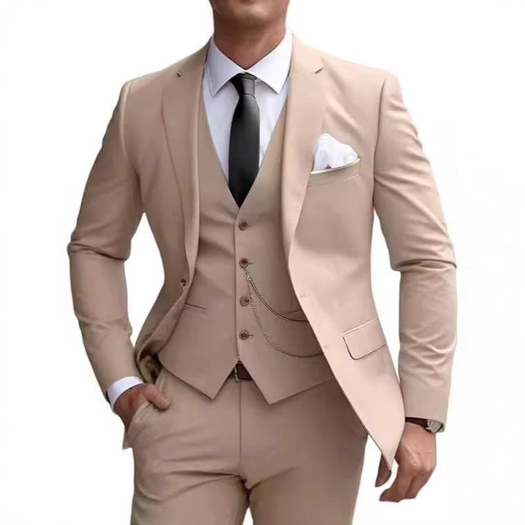 Traje de negocios ajustado para hombre, estilo banquete, formal.