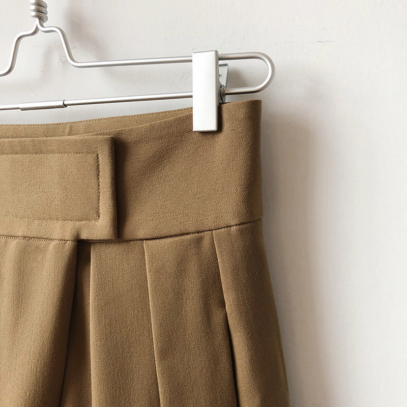 Spring And Autumn Loose Wide Leg Mopping Pants Diagonal Placket Pants