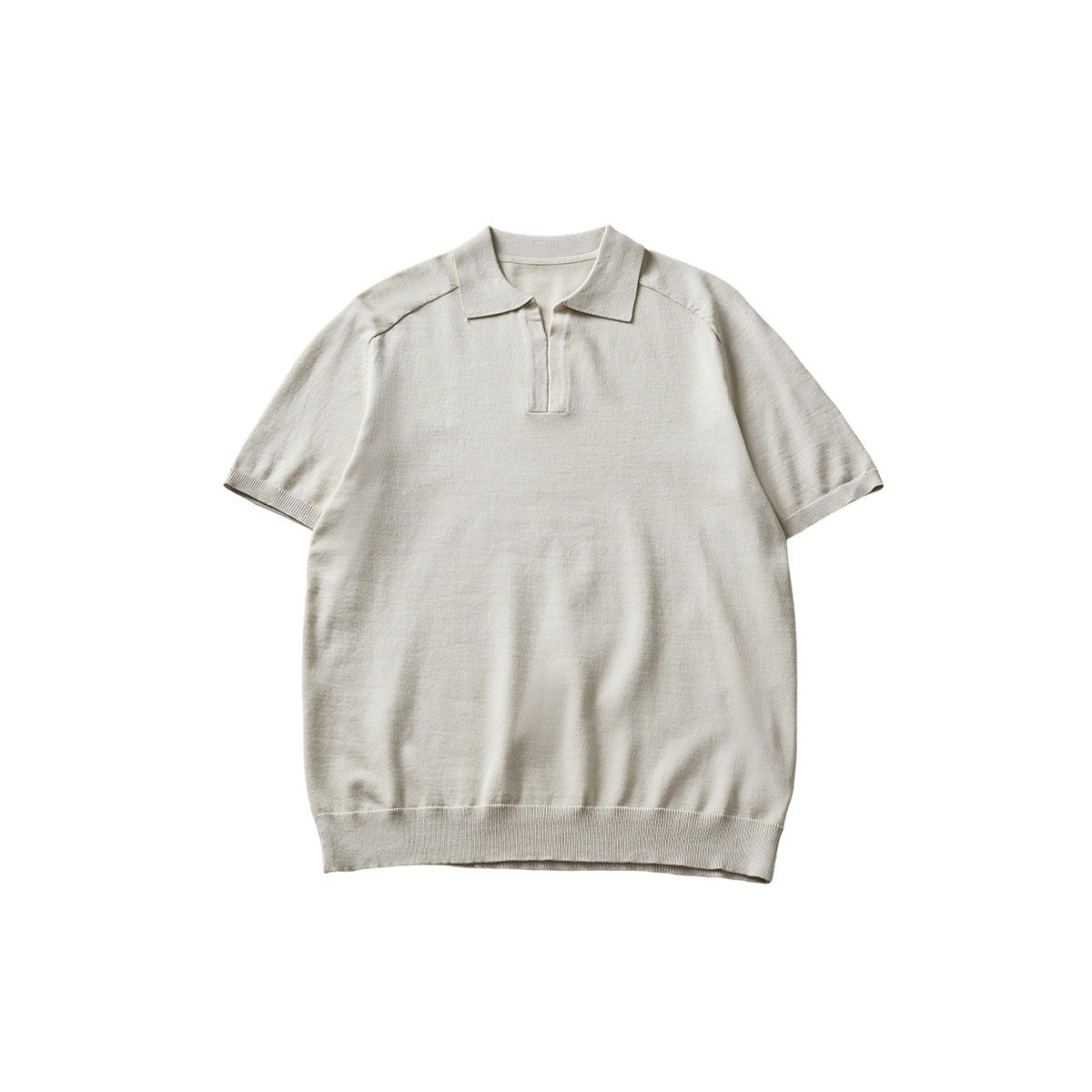 Knitted Short-sleeved Men's Summer Old Money Style Top