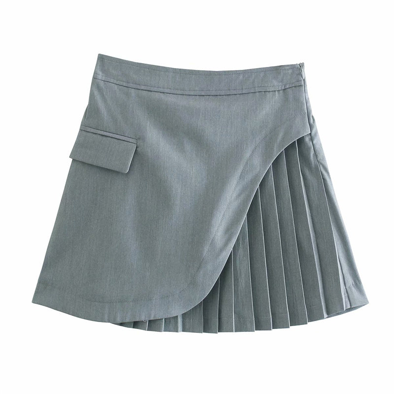 Retro Fried Street Fashion Suit Short Coat Waistcoat High Waist Pleated Skirt
