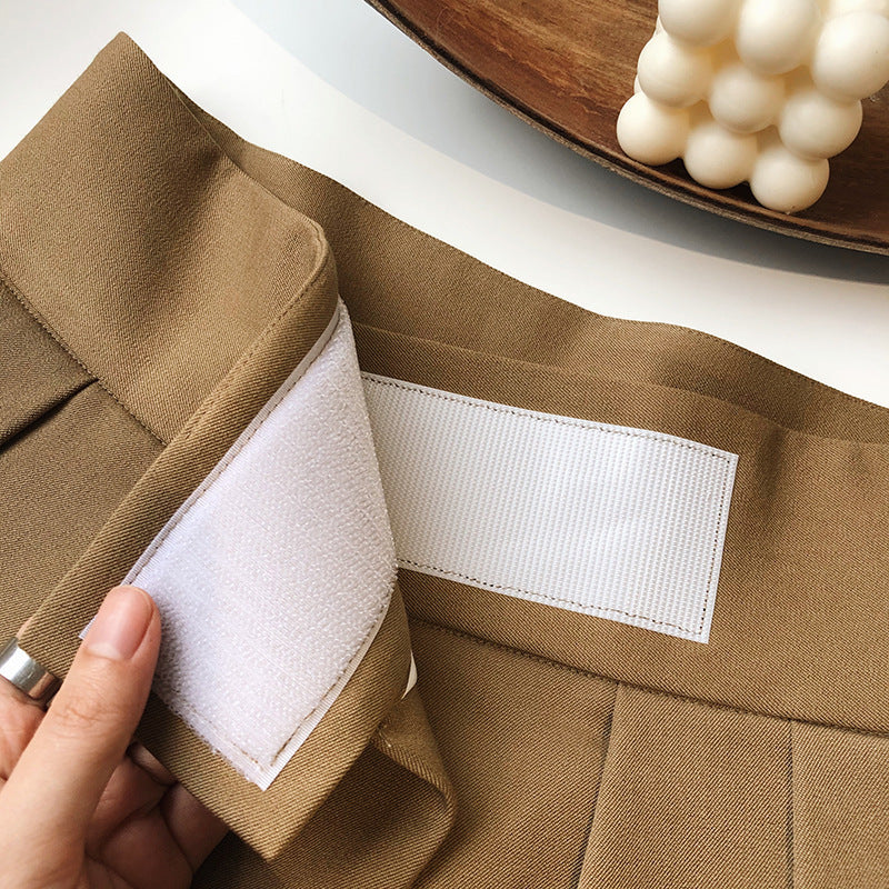 Spring And Autumn Loose Wide Leg Mopping Pants Diagonal Placket Pants