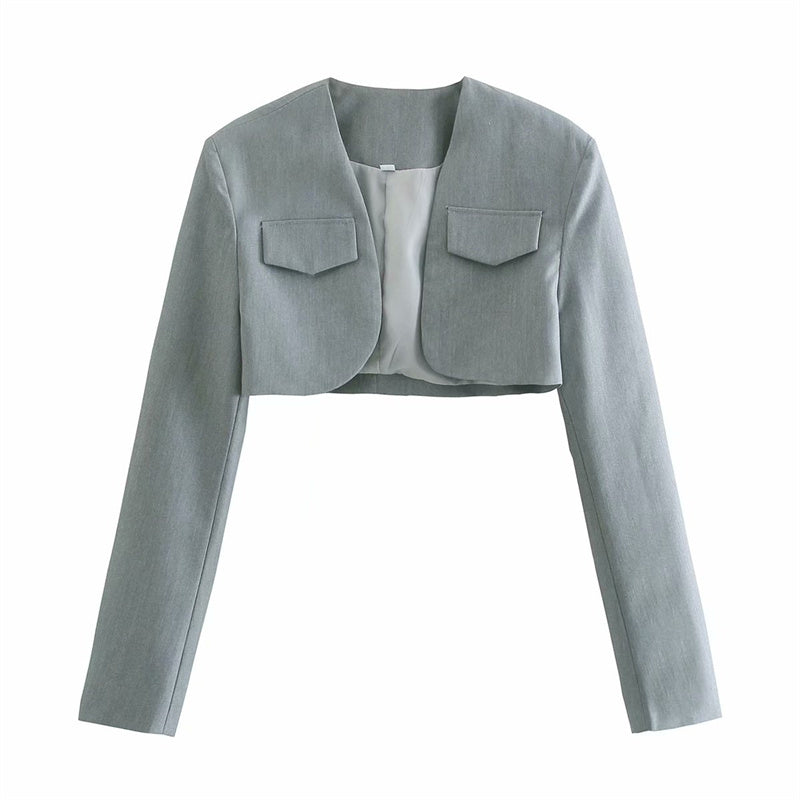 Retro Fried Street Fashion Suit Short Coat Waistcoat High Waist Pleated Skirt