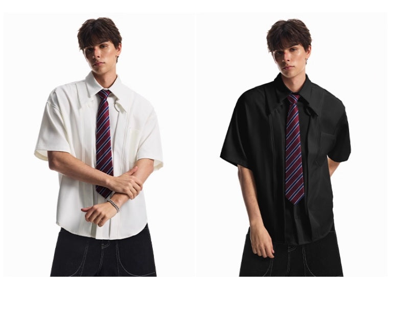 Summer Anti-wrinkle Design White Shirt For Men