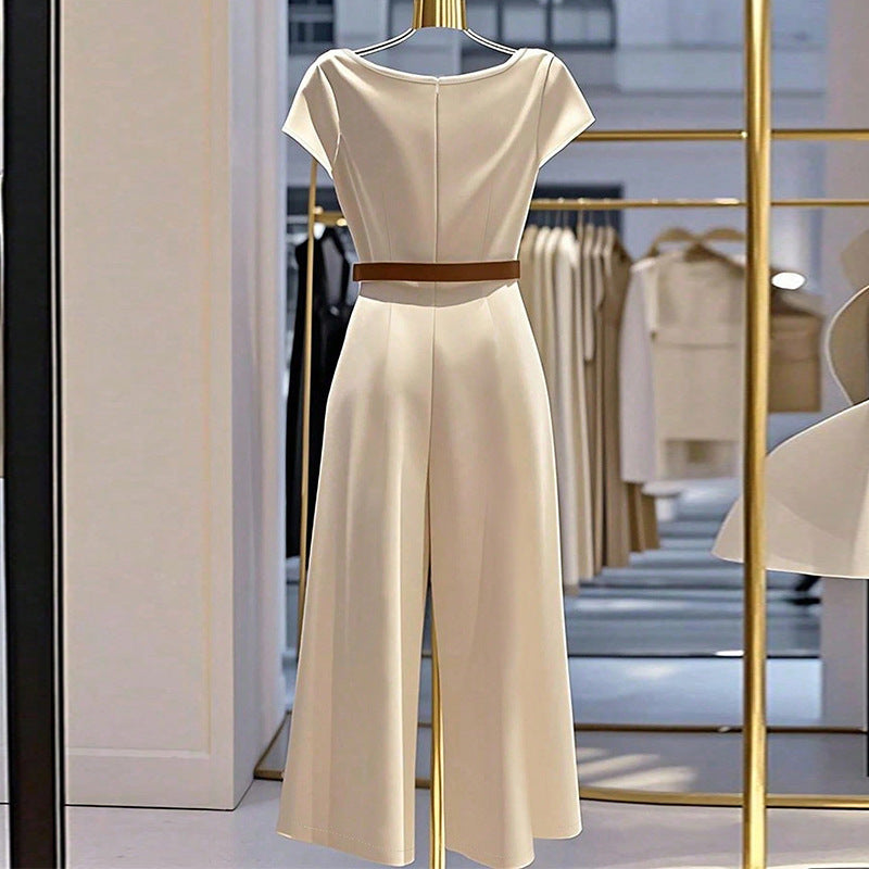 Elegant Style Satin Jumpsuit