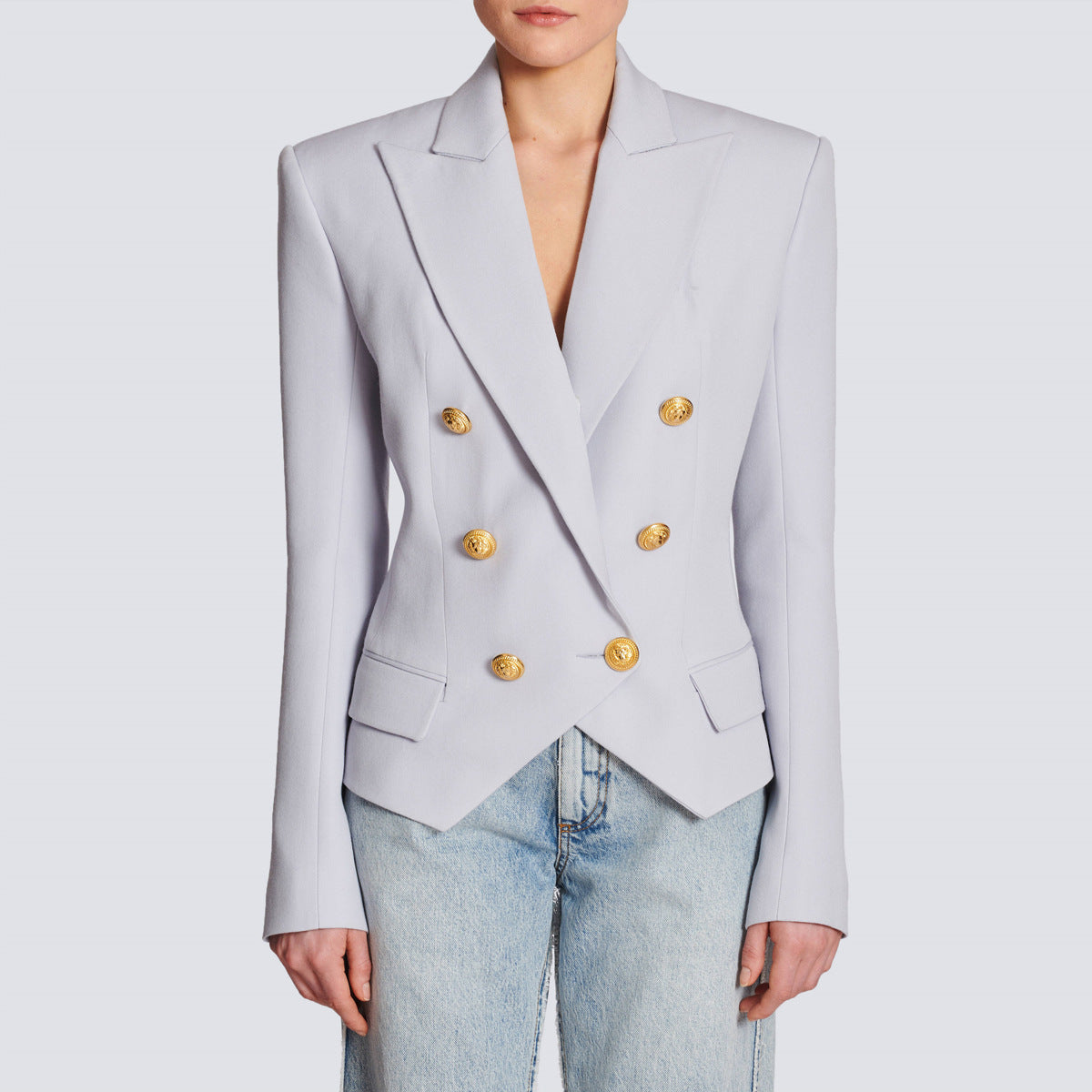 Women's Fashion Simple Waist Fitted Thin Looking Suit Coat