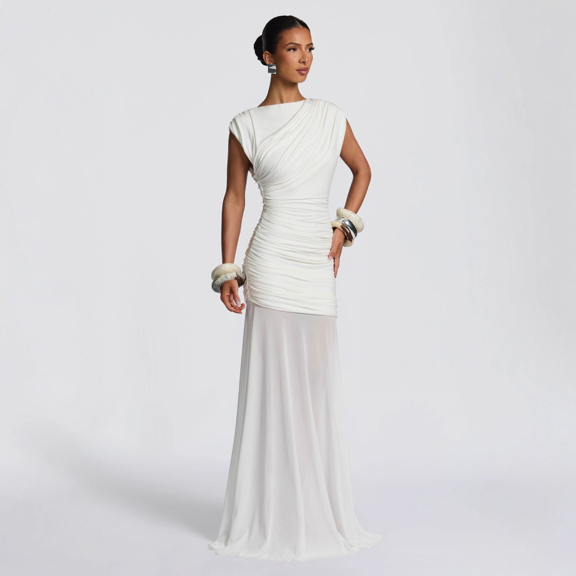 Fashion French Style Temperament Satin Dress Women