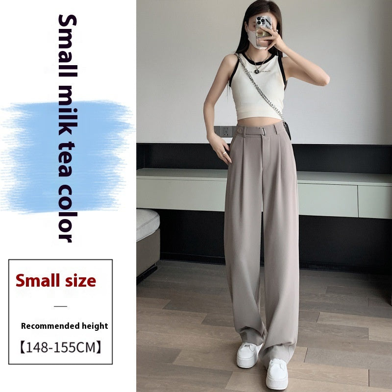 Women's Wide-leg Pants Thin Drooping Straight Casual Mopping Pants