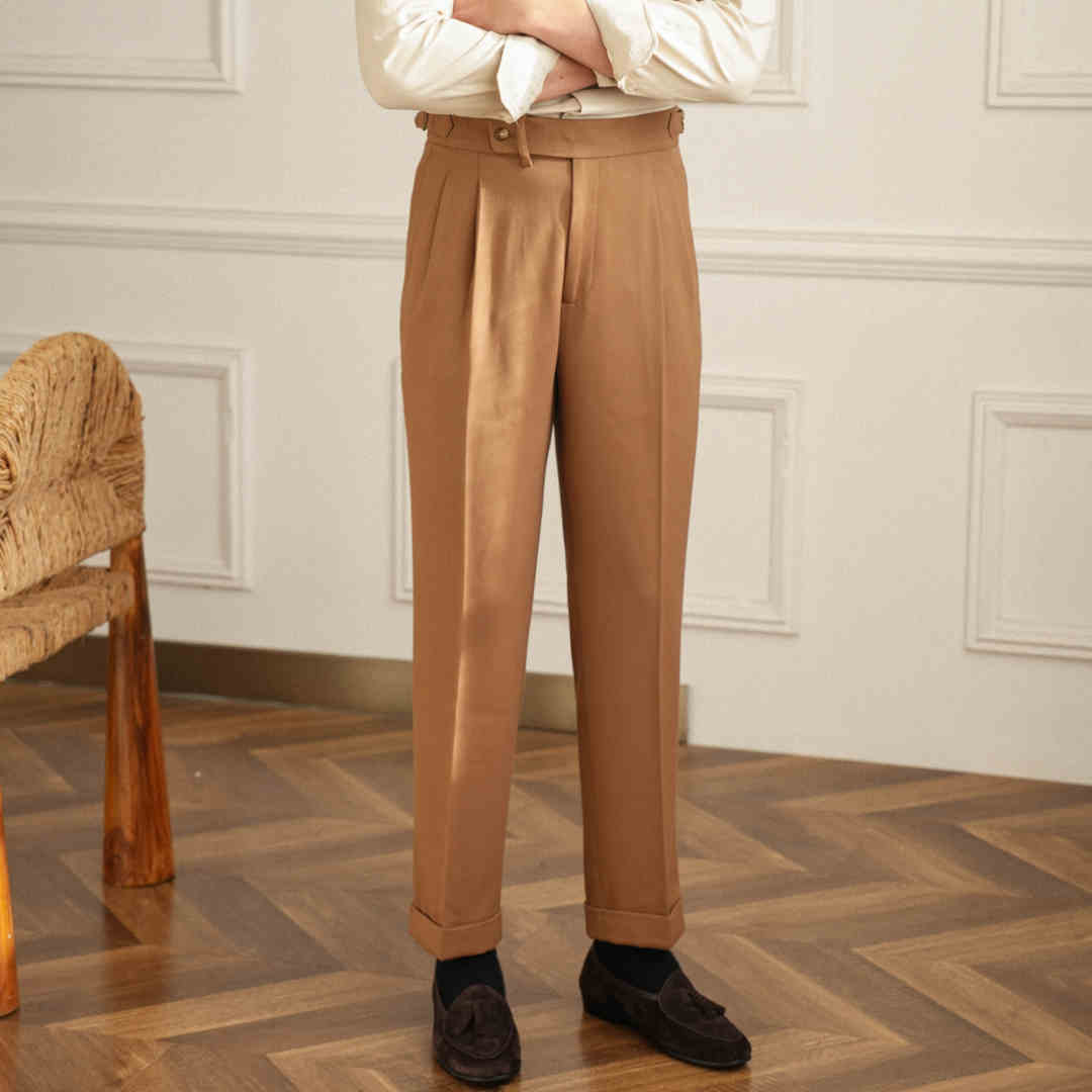 Business Retro All-match Naples Draped Suit Pants