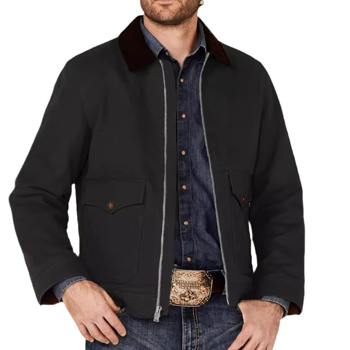 Men's Spring And Autumn Casual Cotton Canvas Jacket