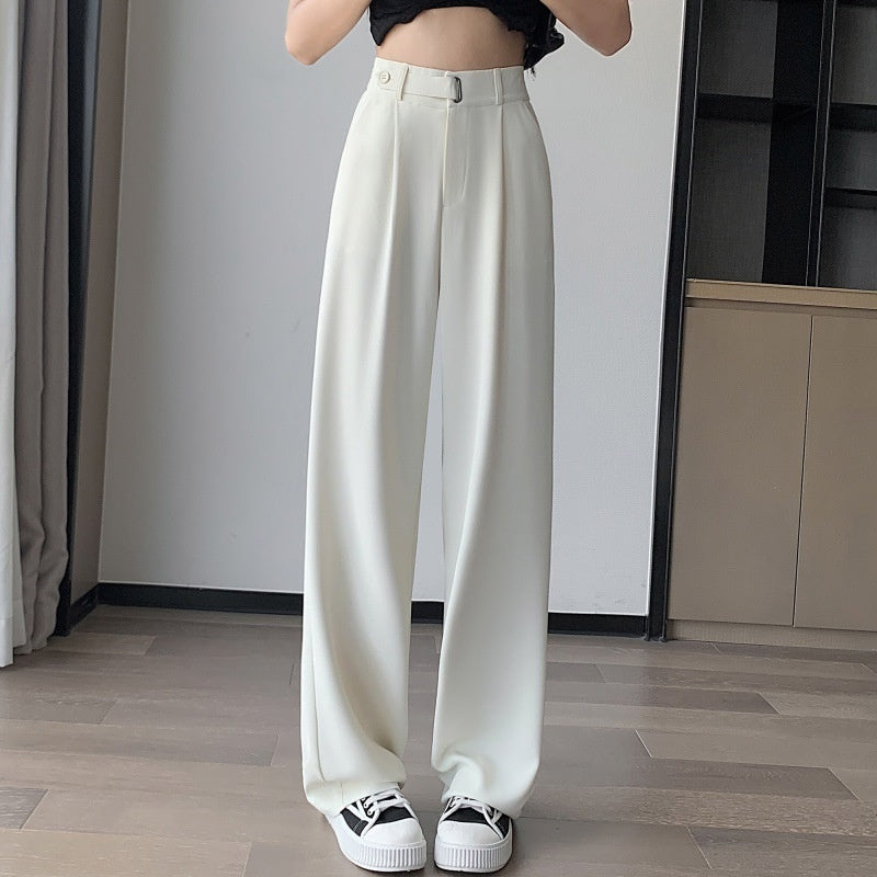 Women's Wide-leg Pants Thin Drooping Straight Casual Mopping Pants