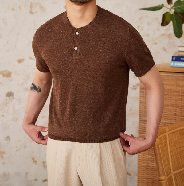 Linen Blended Men's Young Old Money Style Sweater