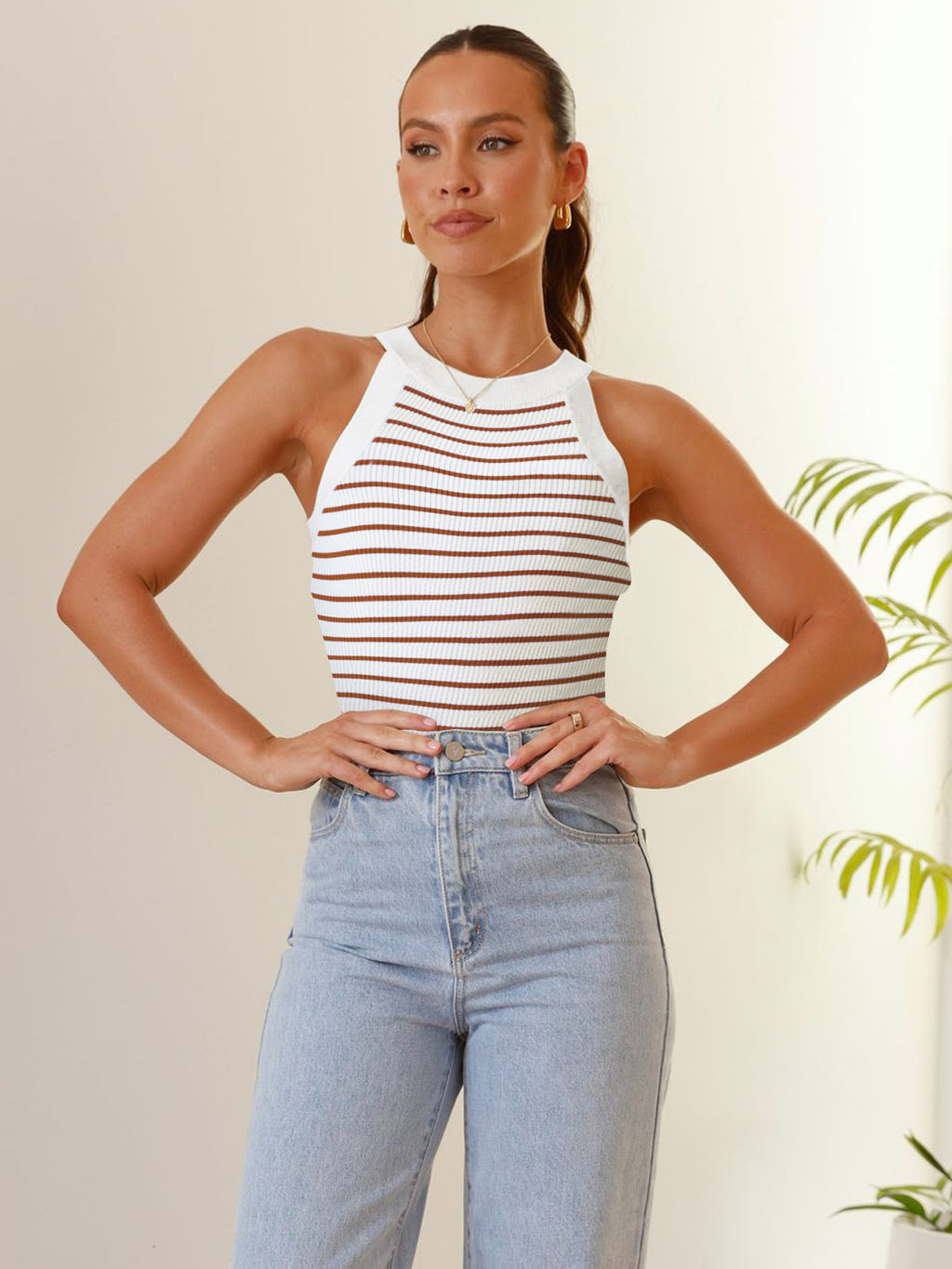 Fashion Personality Slim Fit Sleeveless Top Women