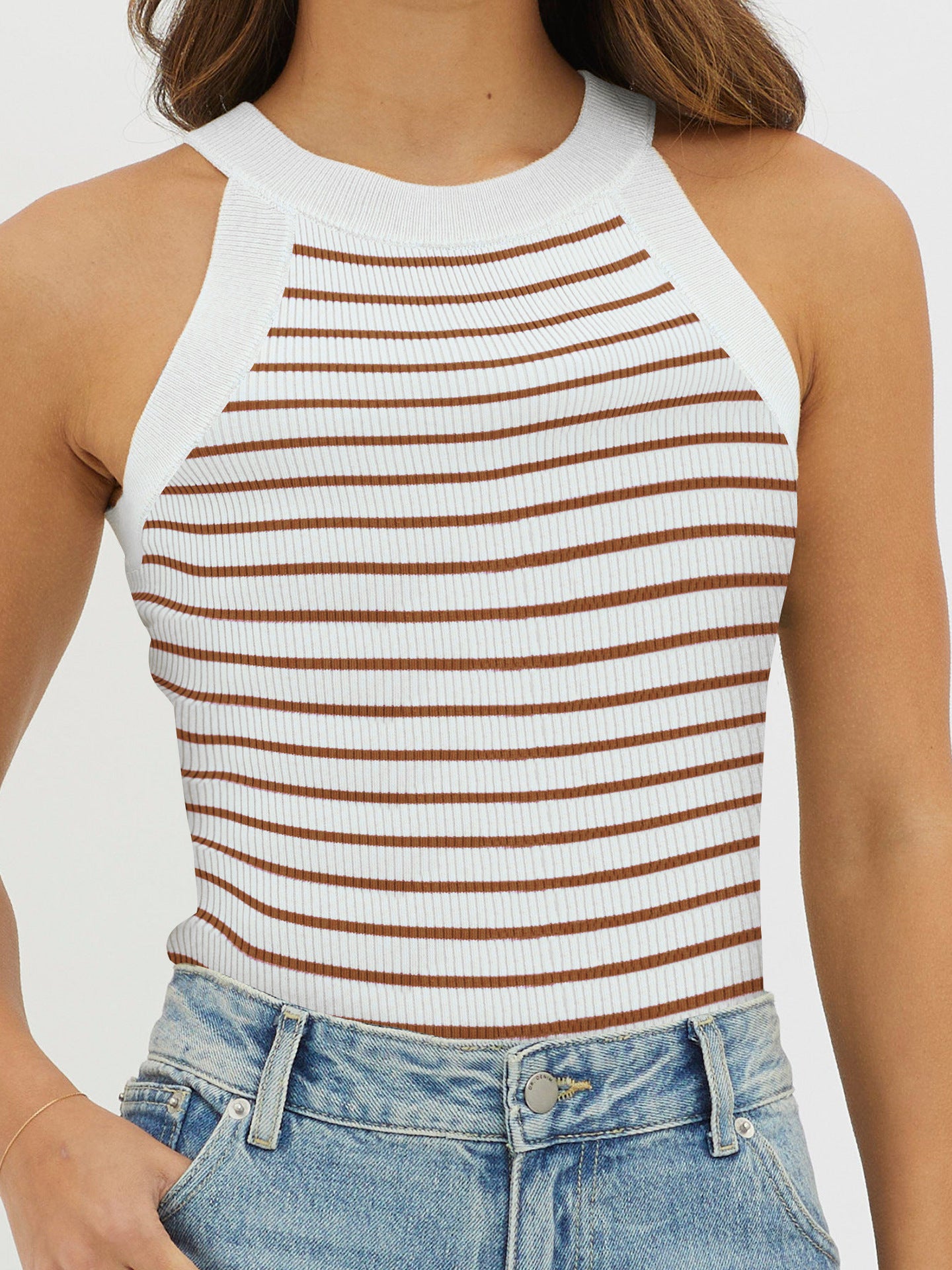 Fashion Personality Slim Fit Sleeveless Top Women